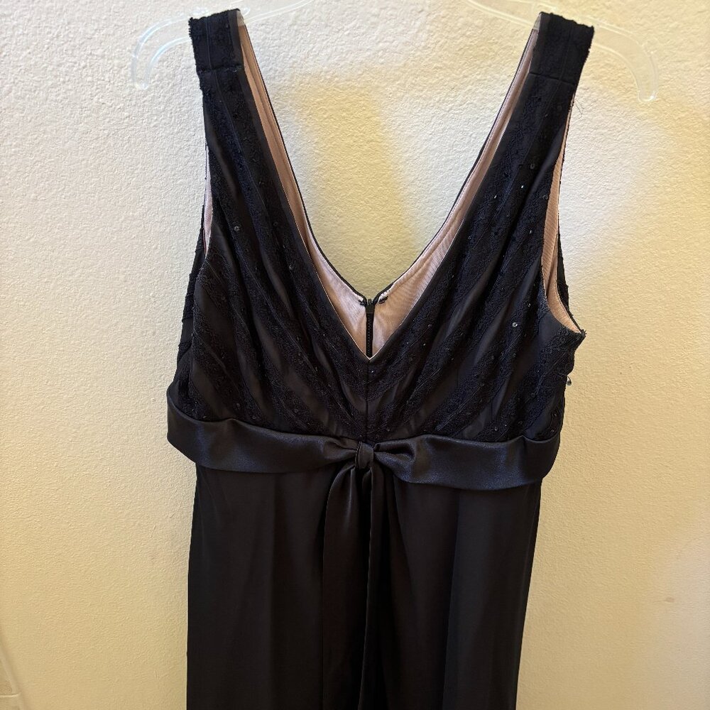 Vintage LBD Double Layer Sequin V-Neck Semi Formal Cocktail Dress